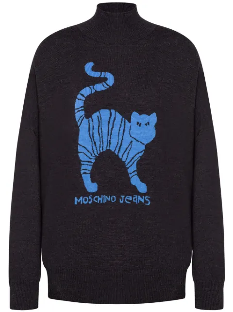 MOSCHINO JEANS intarsia wool jumper