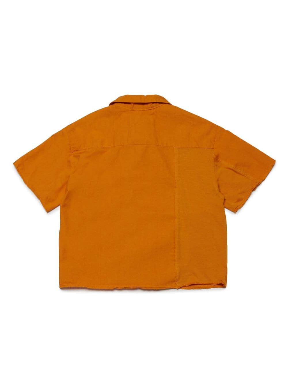 Shop Myar Logo-print Cotton Shirt In Orange