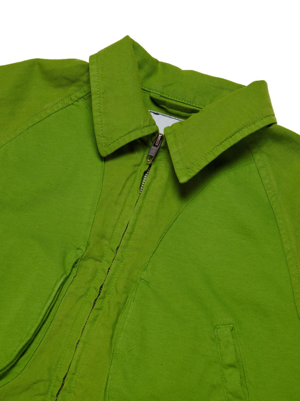 Shop Myar Cotton-linen Shirt Jacket In Green
