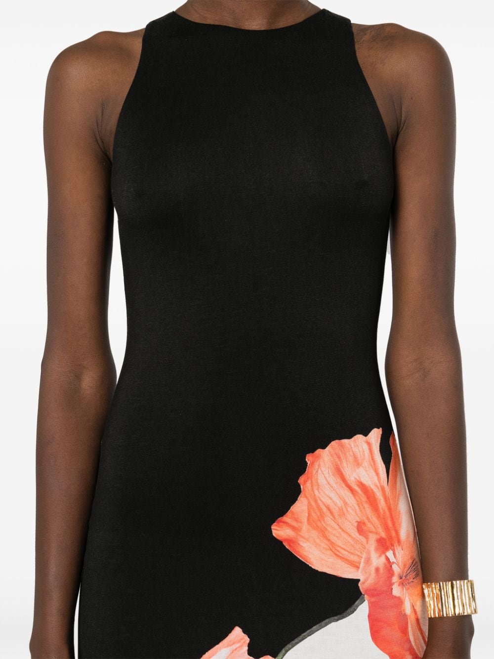 alice + olivia Maxi-jurk met bloemenprint Zwart
