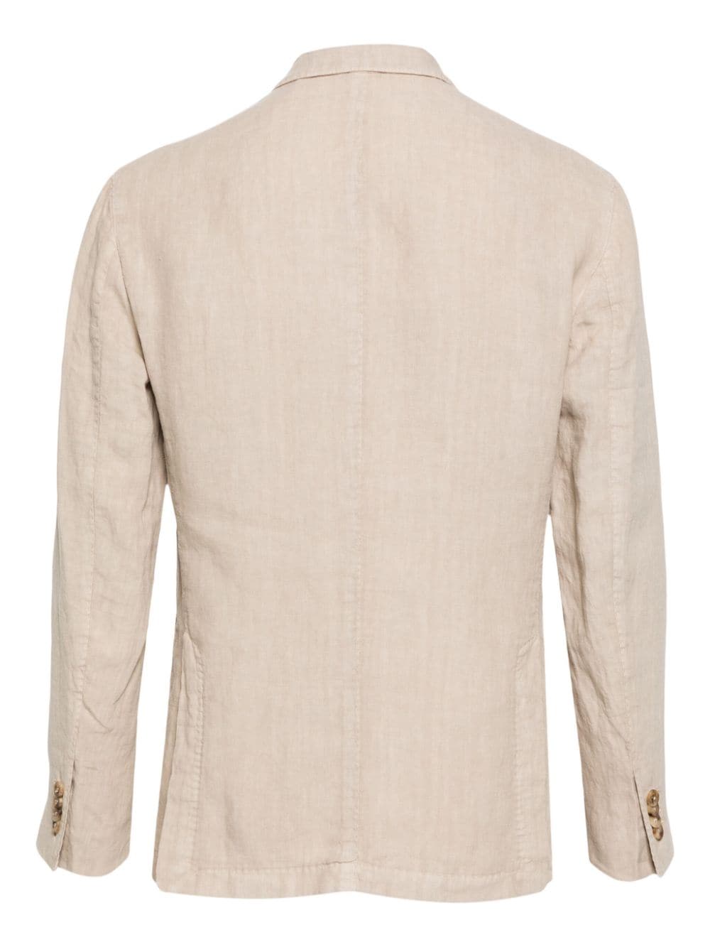 Shop Boglioli Double-breasted Linen Suit In Neutrals