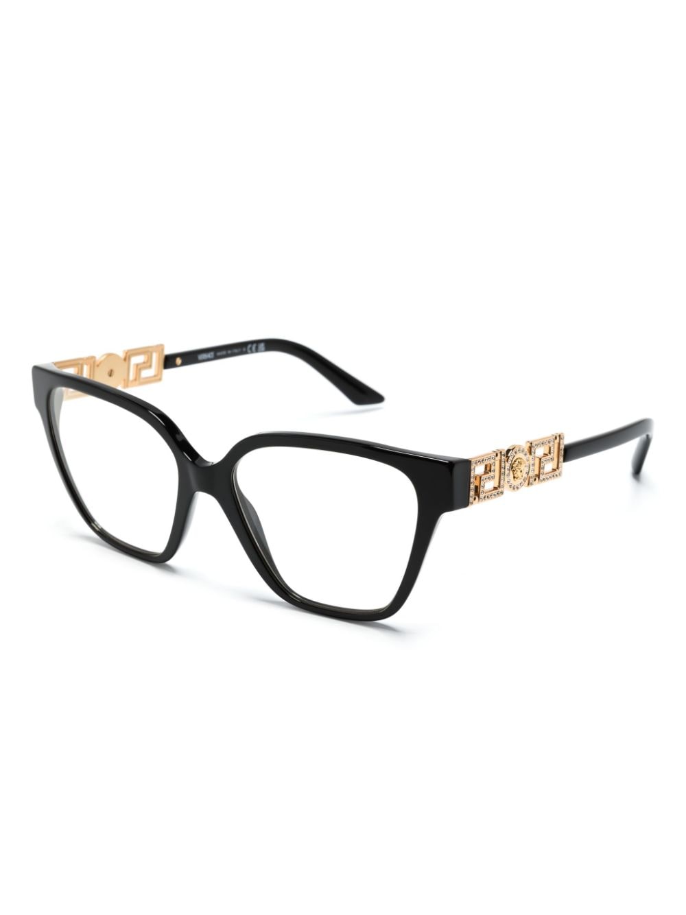 Shop Versace Wayfarer-frame Glasses In Black
