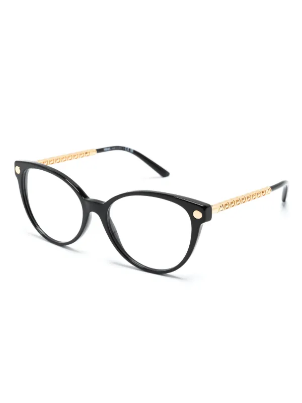 Versace Eyewear Greca-arm butterfly-frame Glasses Black FARFETCH PH