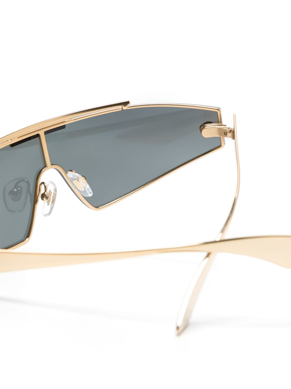 Shop Versace Oversize-frame Sunglasses In Gold