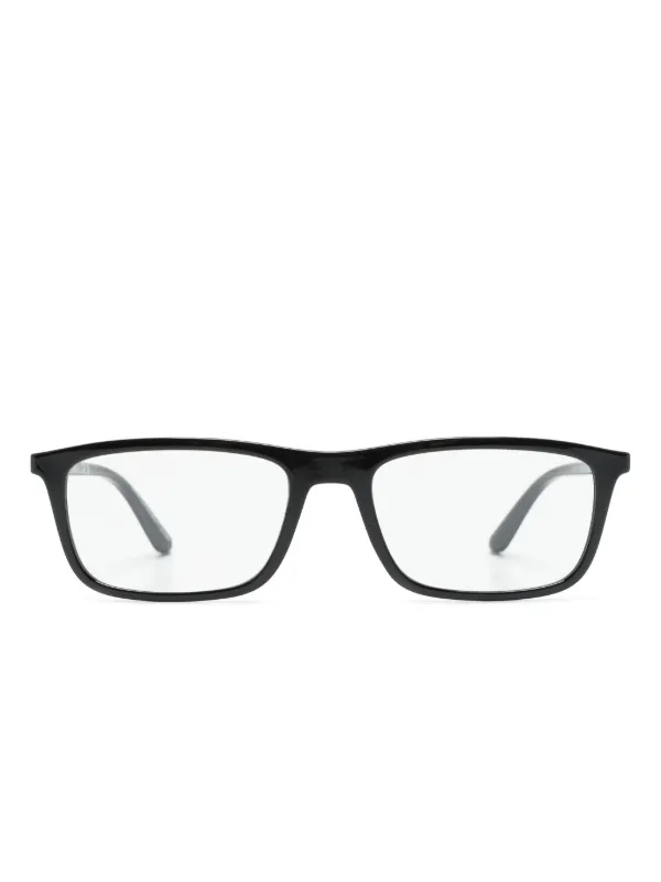 Emporio Armani Rectangle-frame Glasses in Black