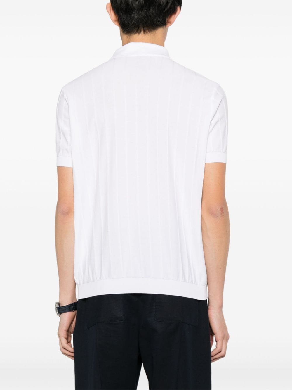 Shop Paul & Shark Fresco Cotton Polo Shirt In White