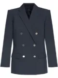 Theory shoulder-pads double-breasted blazer - Blue