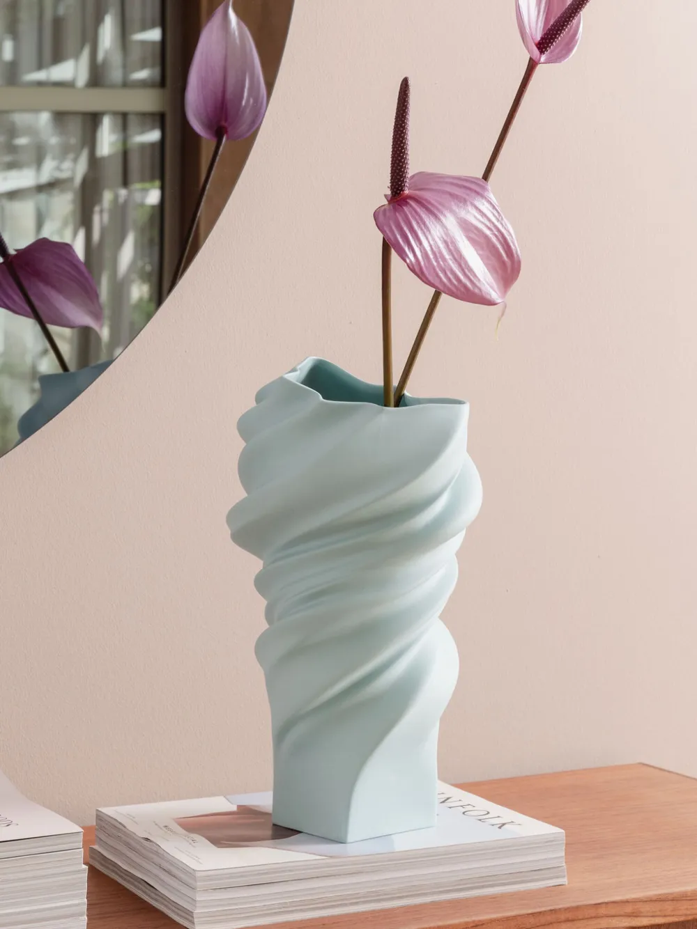Rosenthal Squall Porcelain Vase In Green