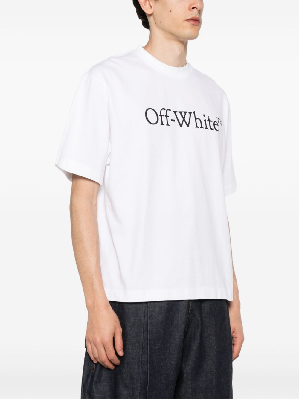 Off-White Big Bookish Skate cotton T-shirt Wit