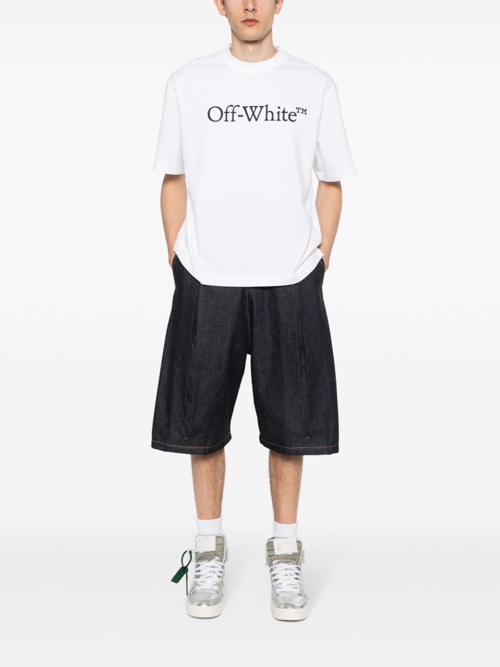 Off-White Big Bookish Skate cotton T-shirt Wit