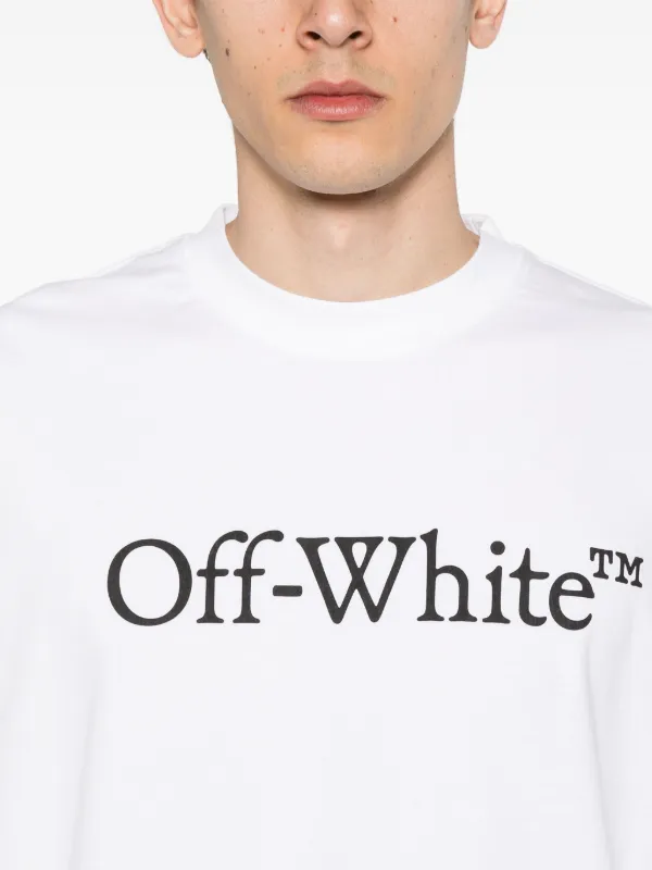 Off White Big Bookish Skate Cotton T shirt White FARFETCH AO