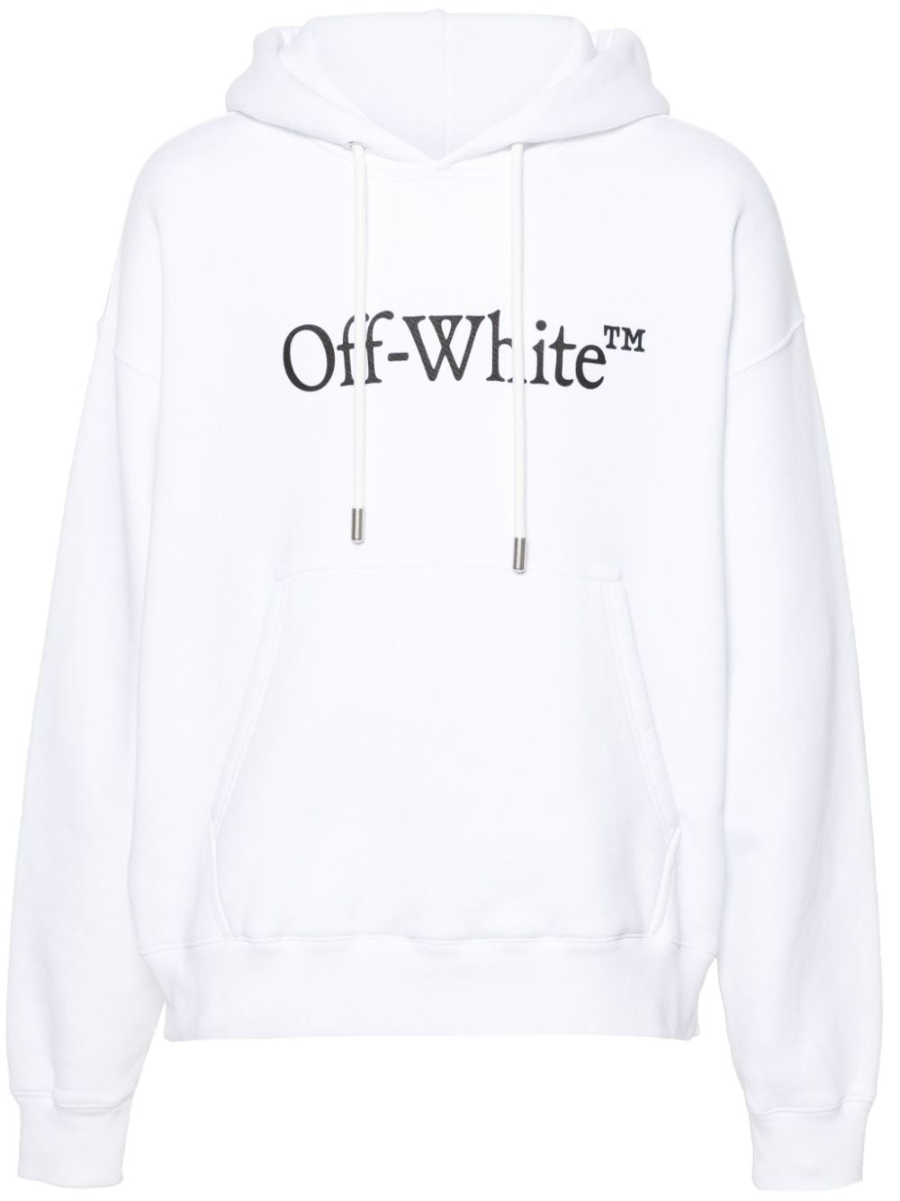 Off-white Big Bookish Skate Cotton Hoodie In 白色