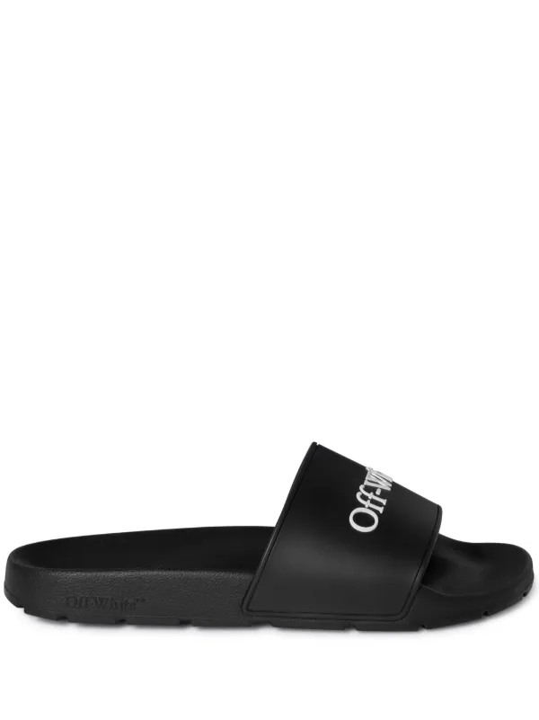 Off White Flip Flops Bookish Negro FARFETCH MX