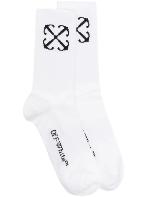 Chaussettes en coton à motif Arrows - Off-White - Modalova