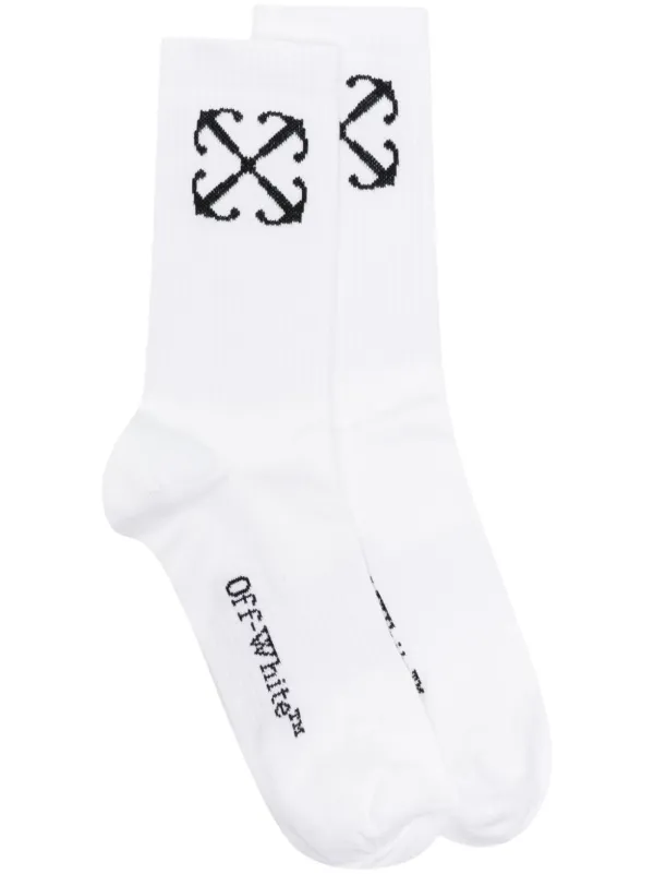 Off-White Arrows-motif Cotton Socks White FARFETCH
