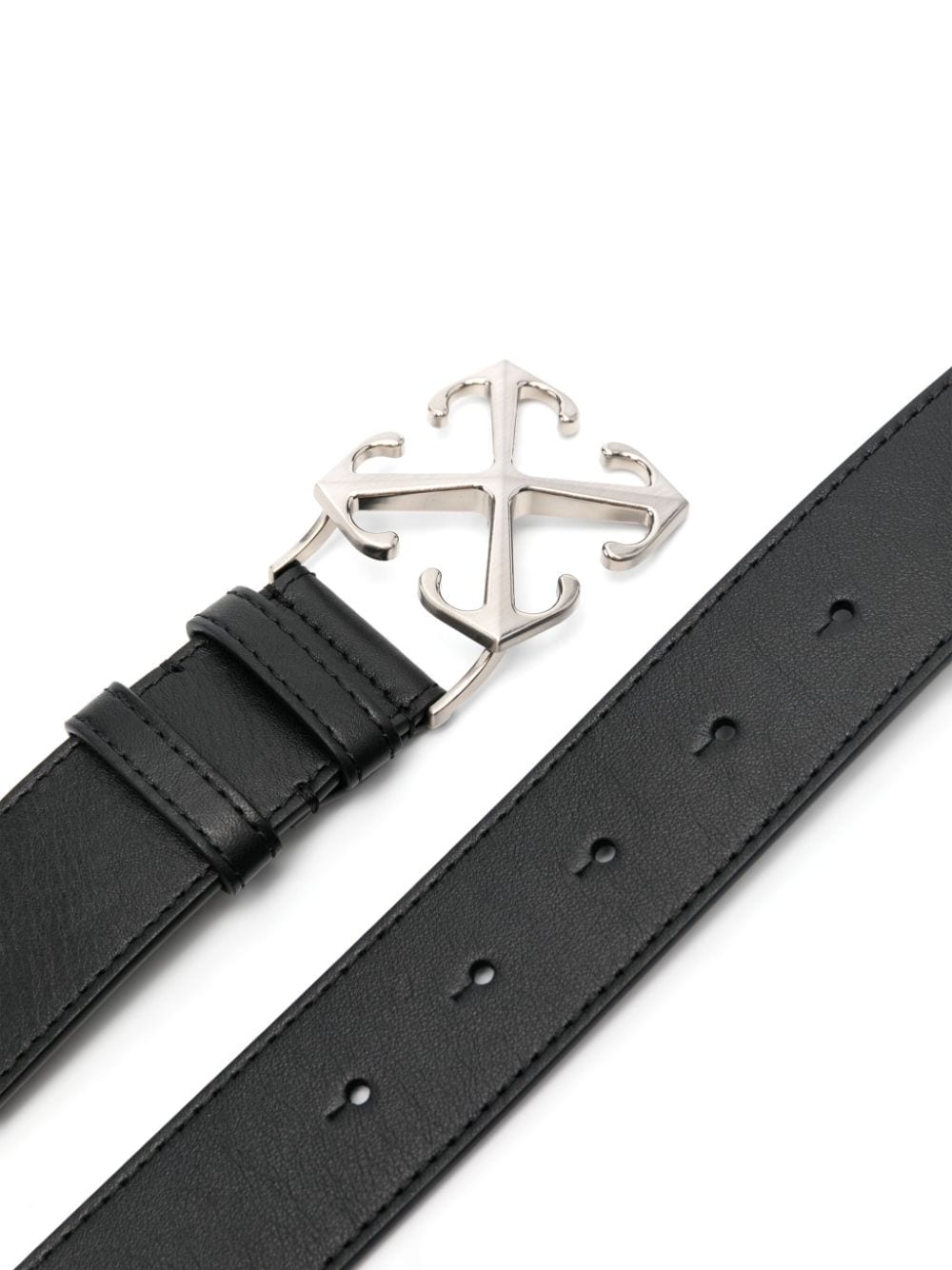 Off-White Arrow leather belt Zwart