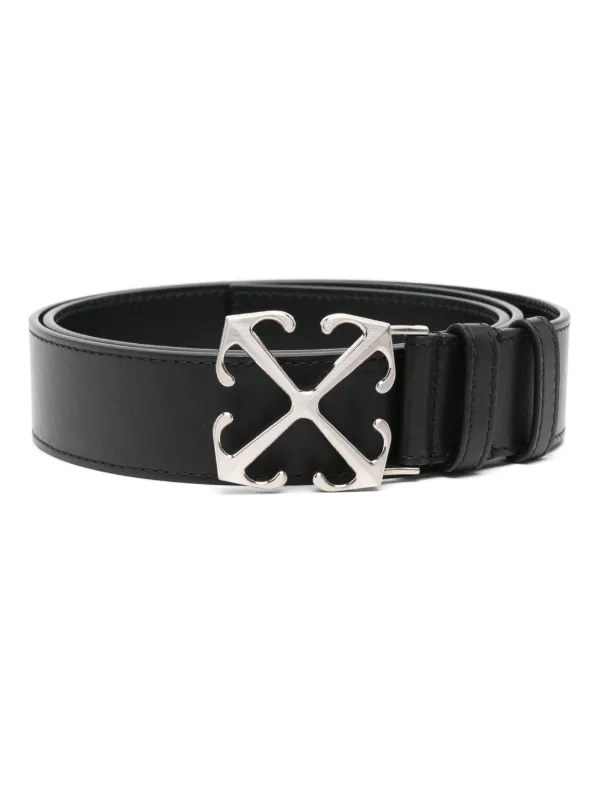 Off White Leren Riem Zwart FARFETCH NL