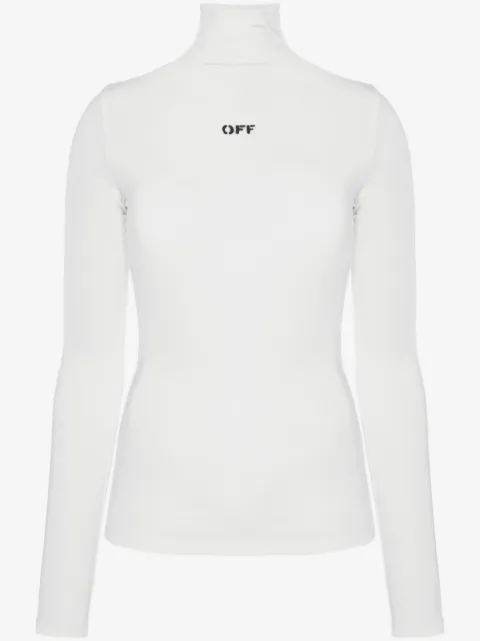 Off-White logo-print second-skin top
