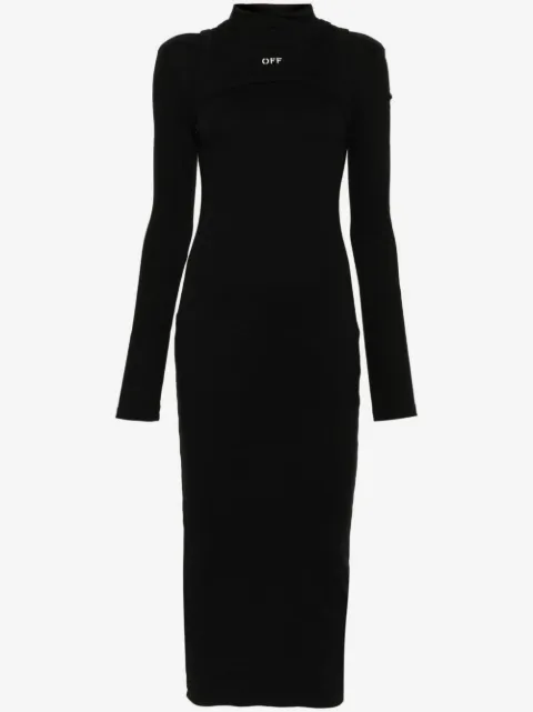 Off-White Off Stamp rib round dress