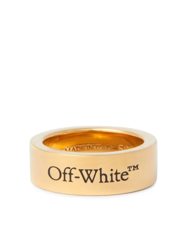 Off White Logo Ring Female Brass 52 Gold