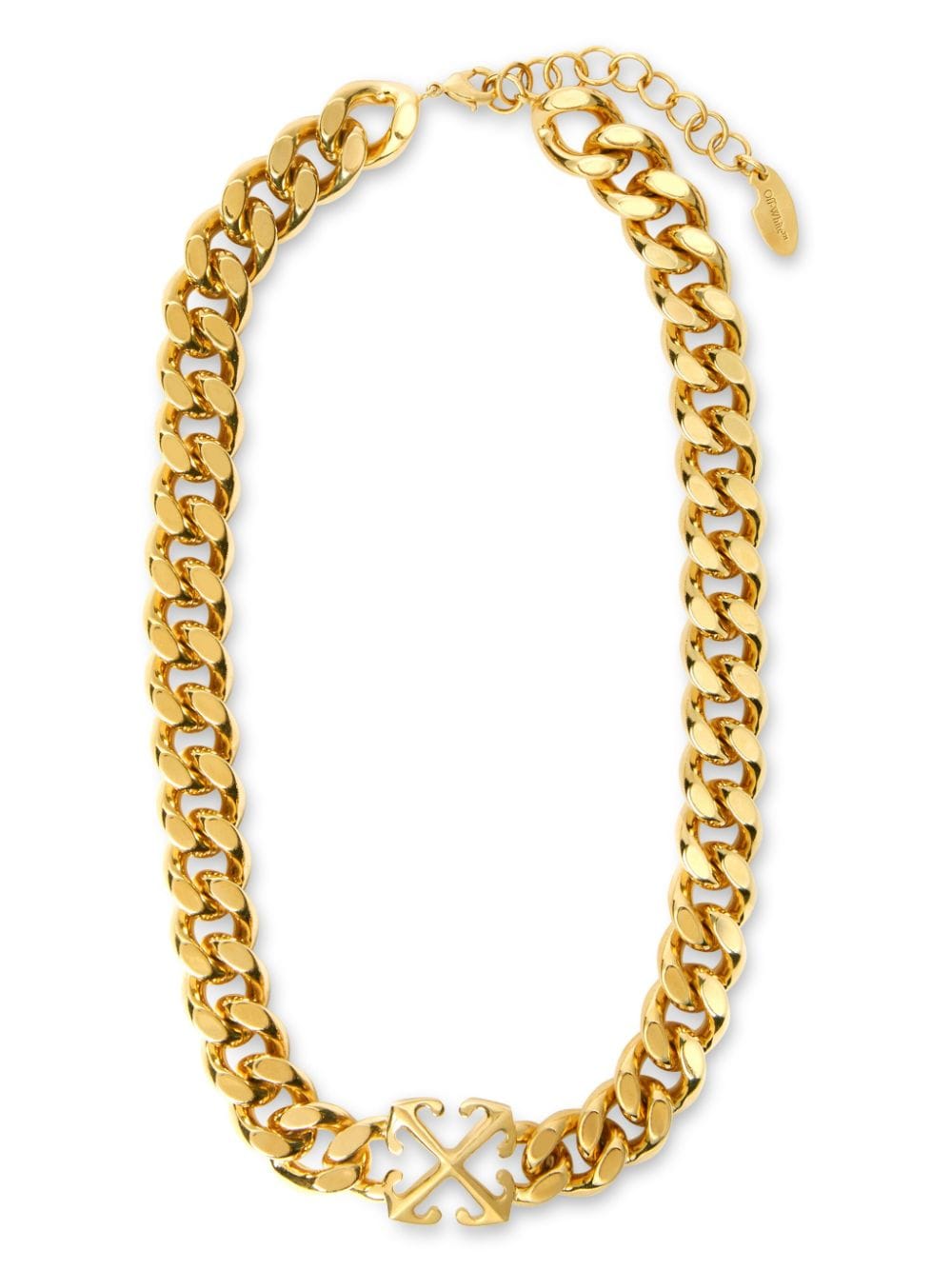Off-white Arrow Chain Necklace In Gold