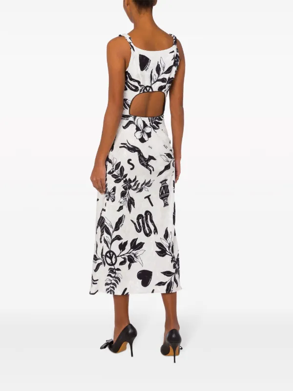 【関税&送料込】Moschino Jeans Urban Dress Moschino Jeans Long-Sleeve Printed Mesh Maxi Dress | Neiman