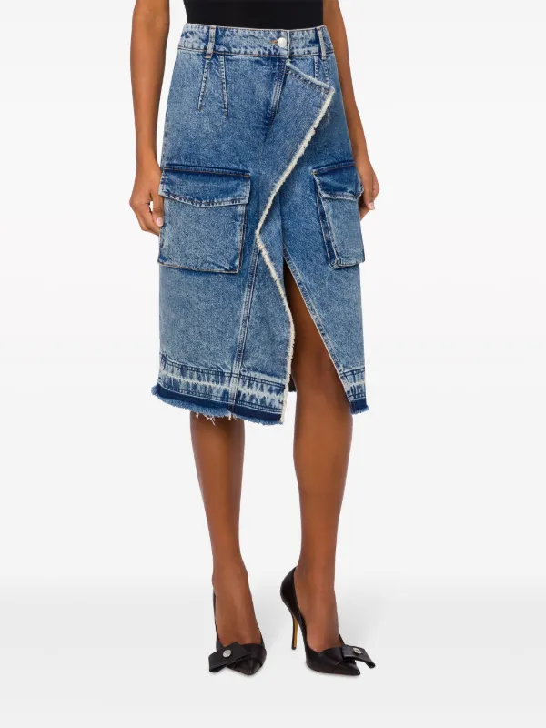 スカート Moschino Denim Skirt Moschino Girls Star Embroidered Denim Skirt (Mini-me
