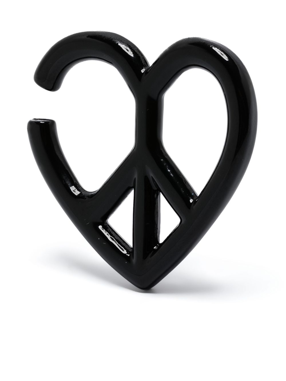 MOSCHINO JEANS heart-shape single earring - Black