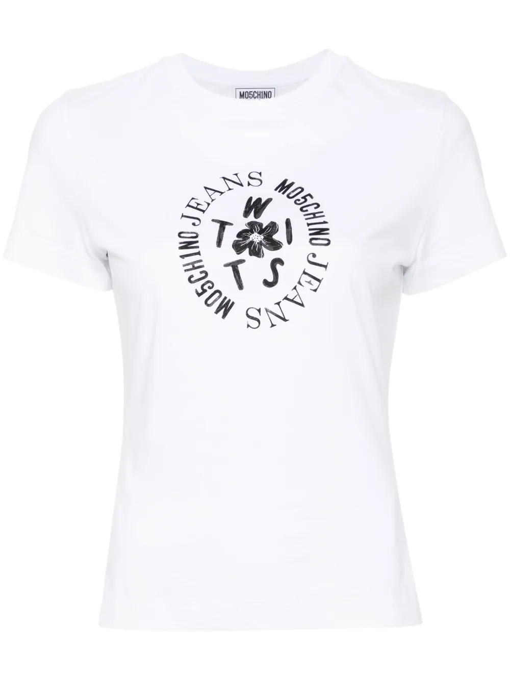 MOSCHINO JEANS logo-print Cotton T-shirt - Farfetch