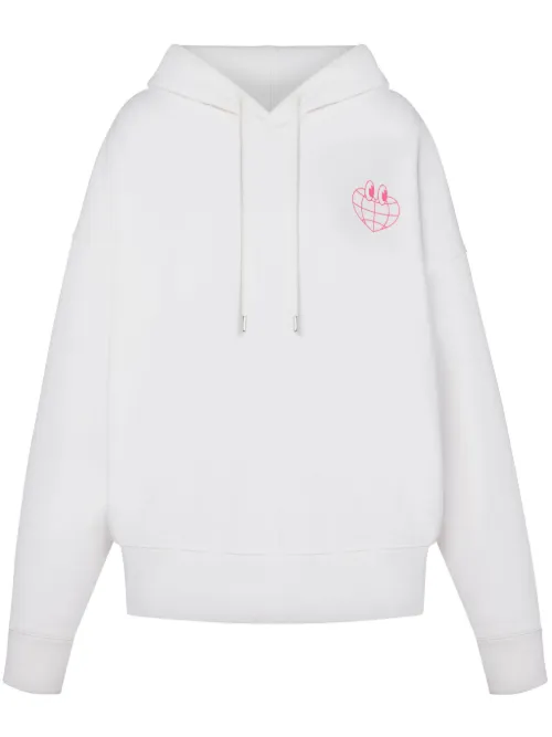 Hoodie en coton à imprimé graphique - MOSCHINO JEANS - Modalova