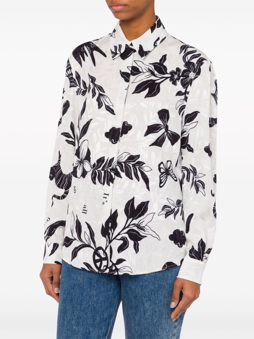 MOSCHINO JEANS blouse met print Wit