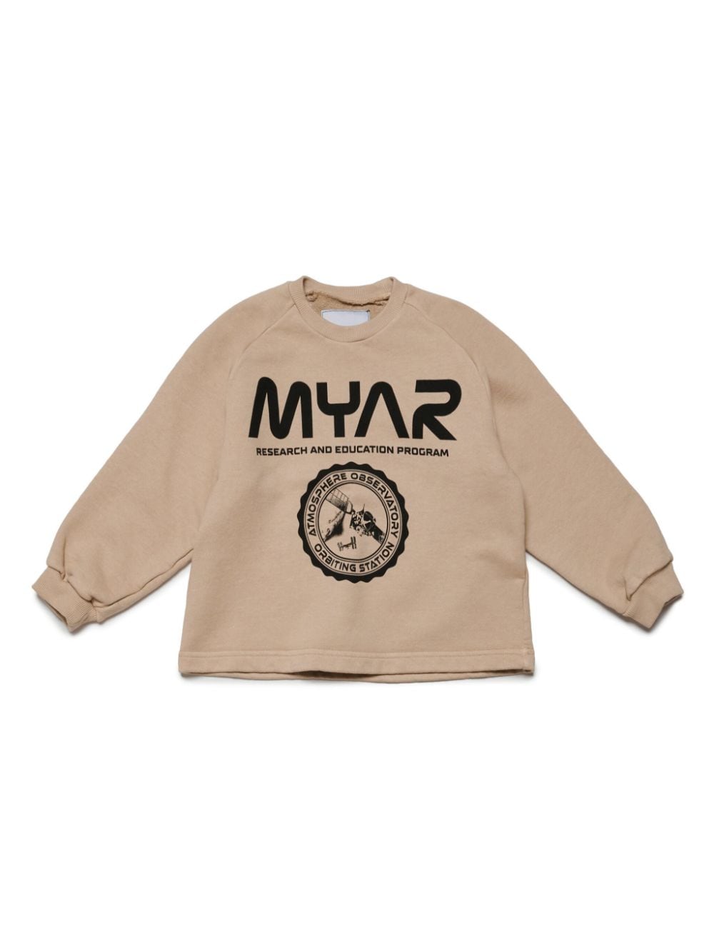 Myar Kids' Atmosphere Observatory-print Cotton Sweatshirt In Neutrals