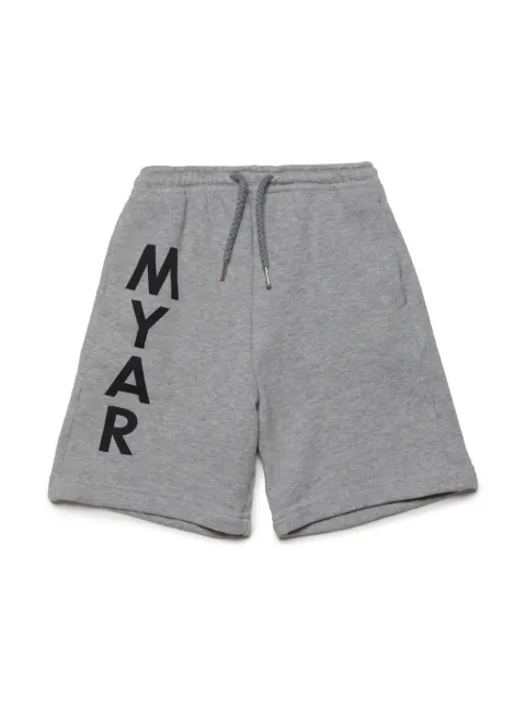 MYAR KIDS logo-print cotton shorts