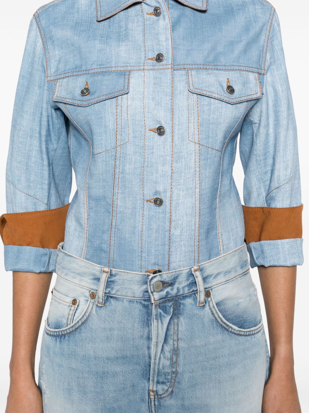 Ermanno Scervino Denim jack Blauw