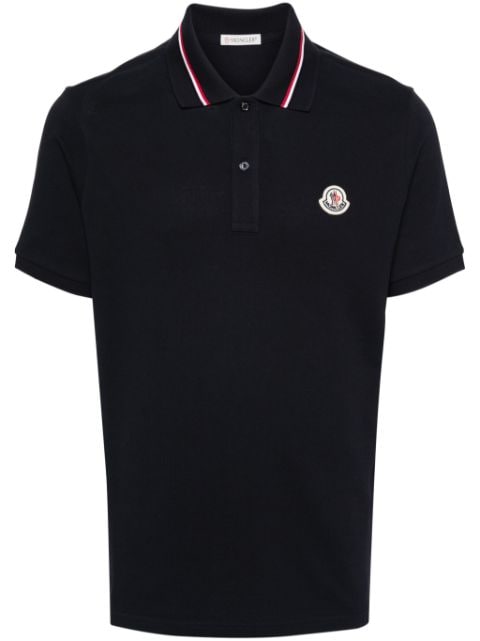Moncler logo-embossed cotton polo shirt