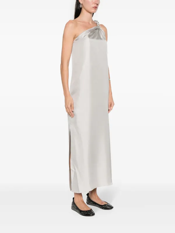 ワンピースその他 Loulou Studio Adela silver grey silk long dress LouLou De Saison Adela Silk Maxi Dress | Grey | FARFETCH TR