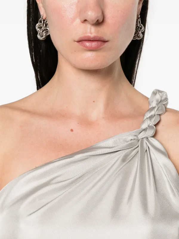 LouLou De Saison Adela Silk Maxi Dress | Grey | FARFETCH TR