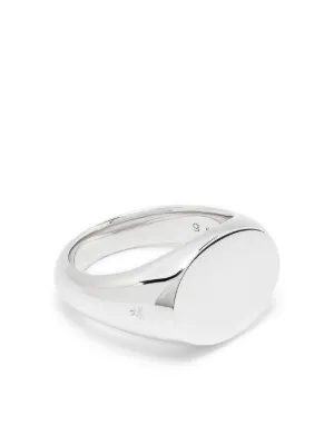 Tom Wood Shield Satin Signet Ring | Silver | FARFETCH