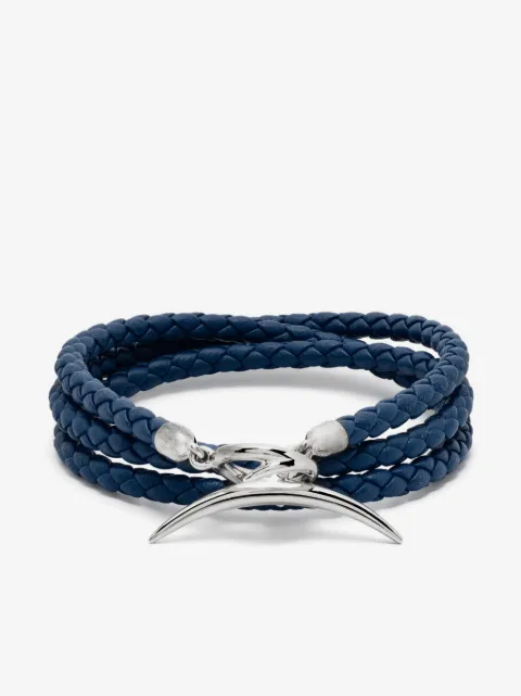 Shaun Leane recycled sterling silver and leather Quill bracelet