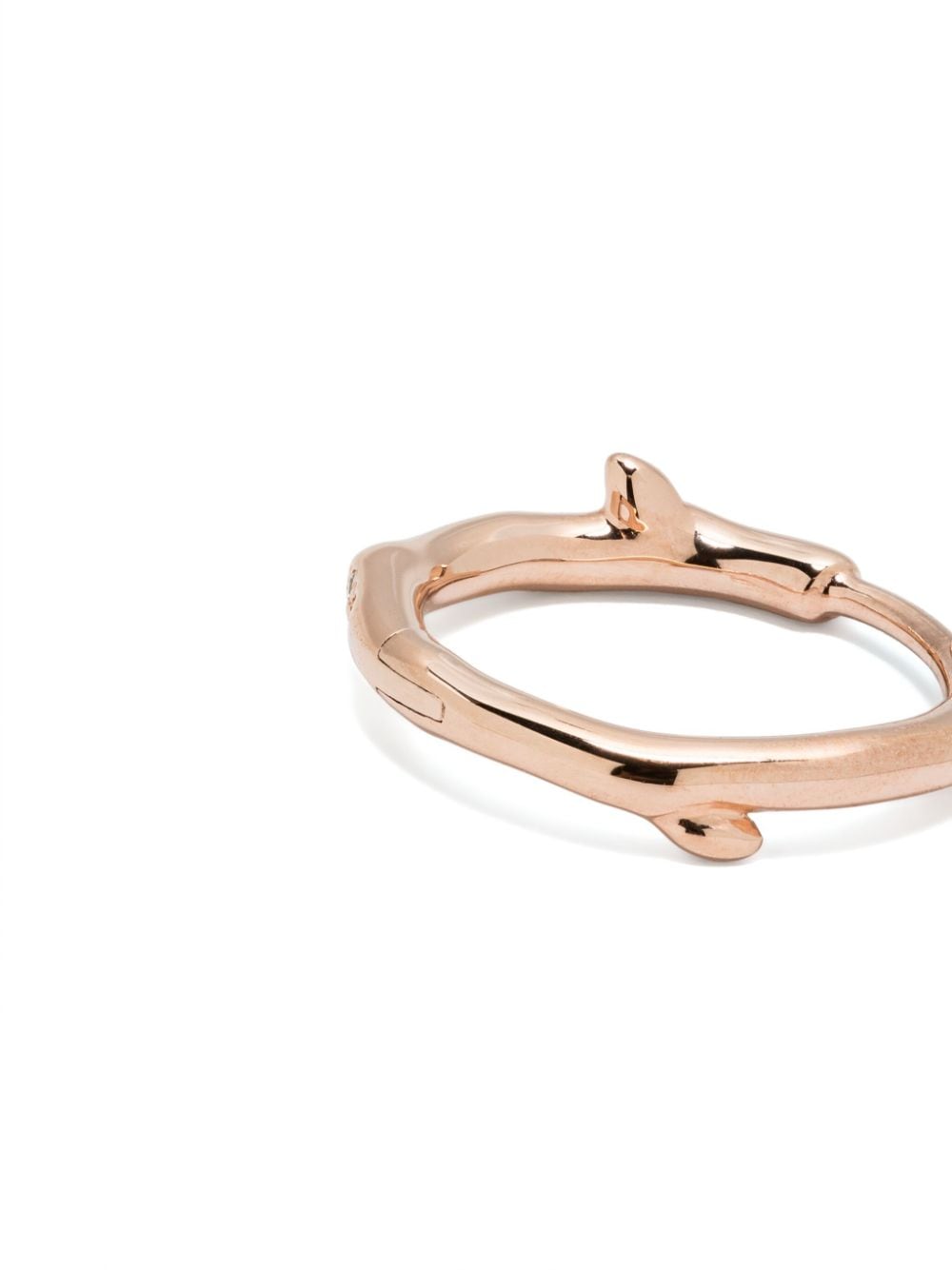 Shop Shaun Leane Rose Gold Vermeil Cherry Branch Single Hoop Earring In Pink