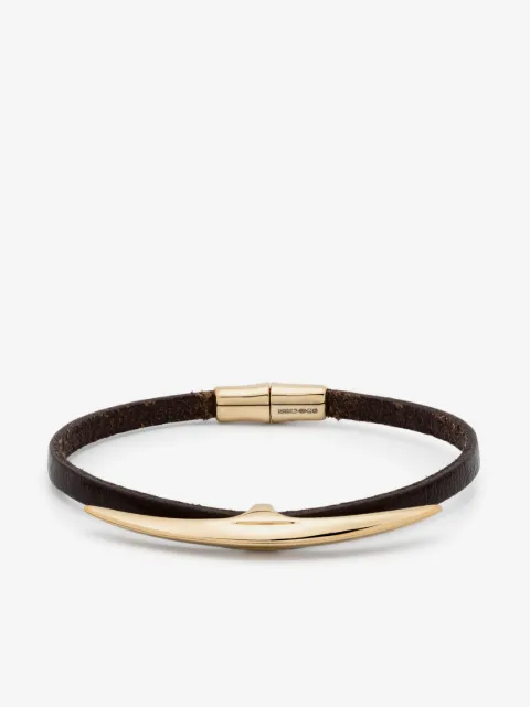 Shaun Leane gold vermeil and leather Arc bracelet