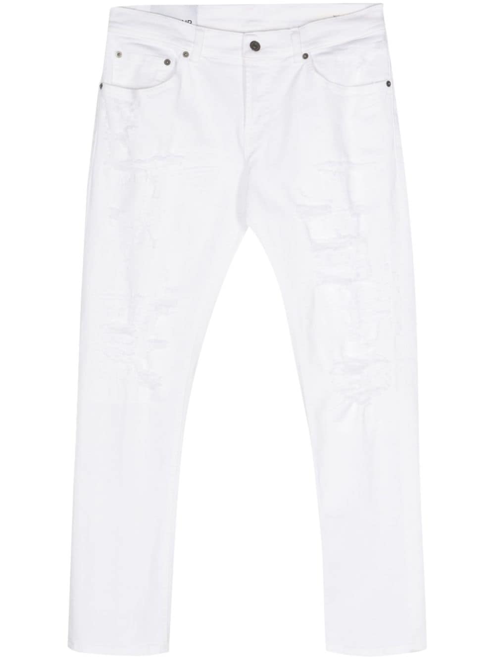 Dondup Distressed Skinny Jeans In White