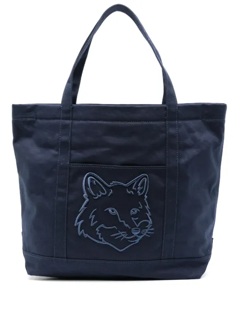 Maison Kitsuné large Fox Head cotton tote