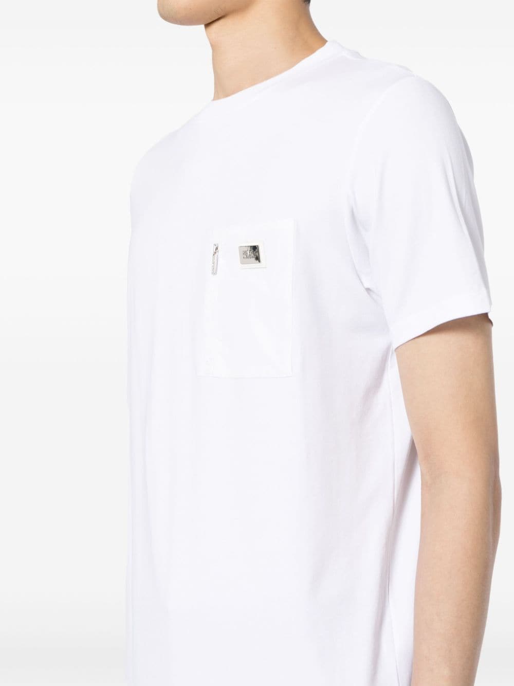 Karl Lagerfeld Katoenen T-shirt met logoplakkaat Wit