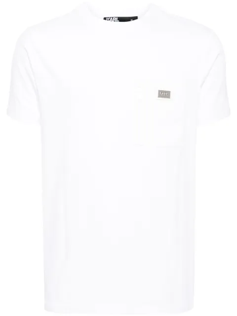 Karl Lagerfeld logo-plaque cotton T-shirt