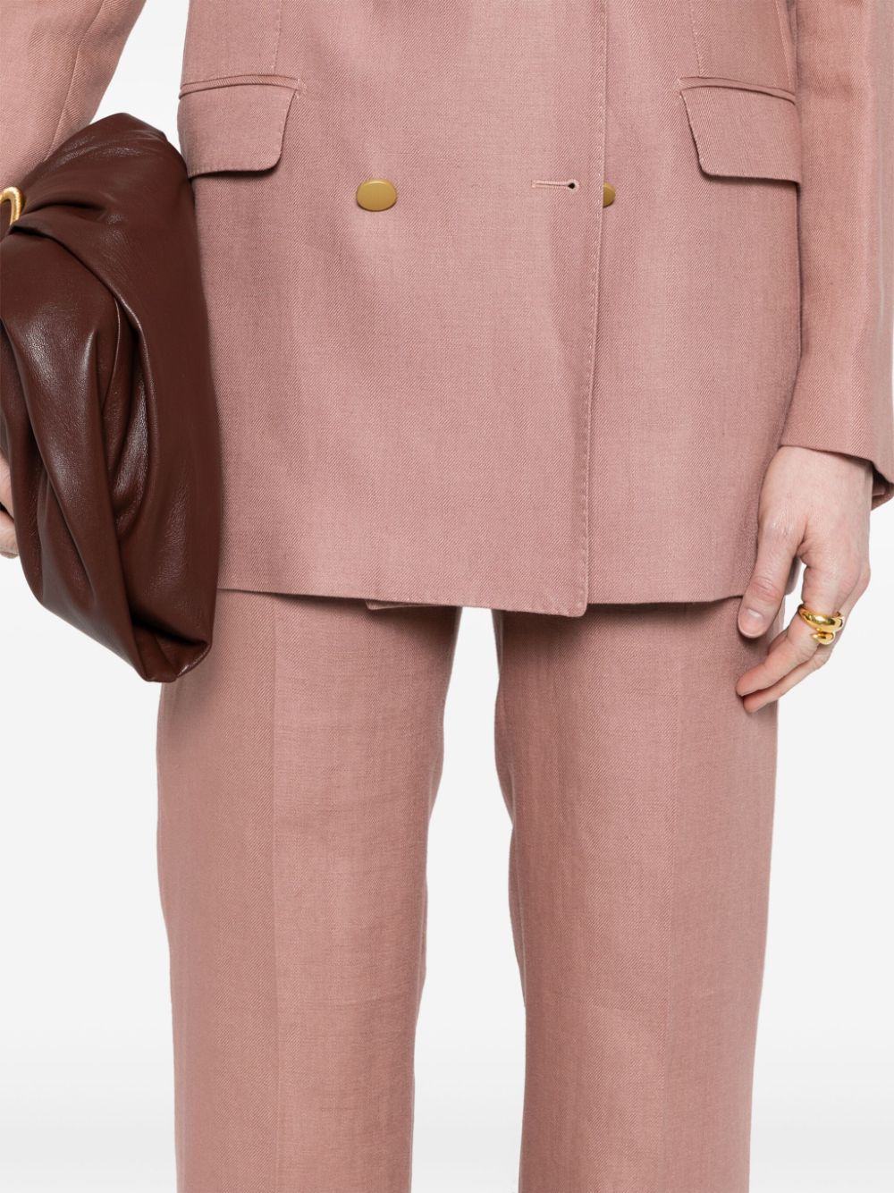 Shop Tagliatore T-jasmine Double-breasted Suit In Pink