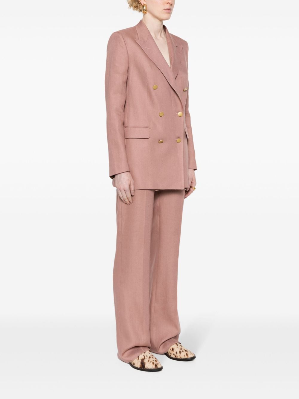 Shop Tagliatore T-jasmine Double-breasted Suit In Pink