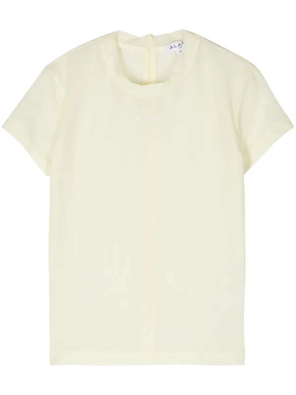 ALAIA Tシャツ　42 ALAÏA WHITE CLASSIC COTTON T SHIRT |ALAÏA US