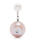 Delfina Delettrez 18kt white gold pink pearl and diamond earring - Silver