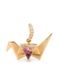 Aurelie Bidermann 18kt yellow gold Origami sapphire and diamond pendant